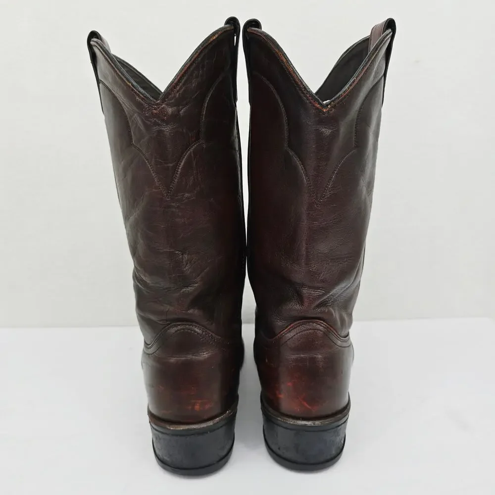 Vintage Men's Western Cowboy Boots Brown 10